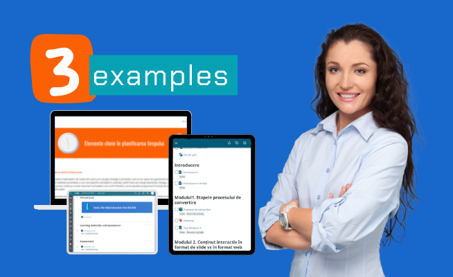 examples of online courses in Moodle Workplace